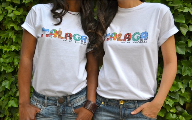 Camisetas Málaga en el corazón